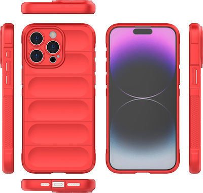 Techsuit Shield Umschlag Rückseite Rot (iPhone 15 Pro Max)