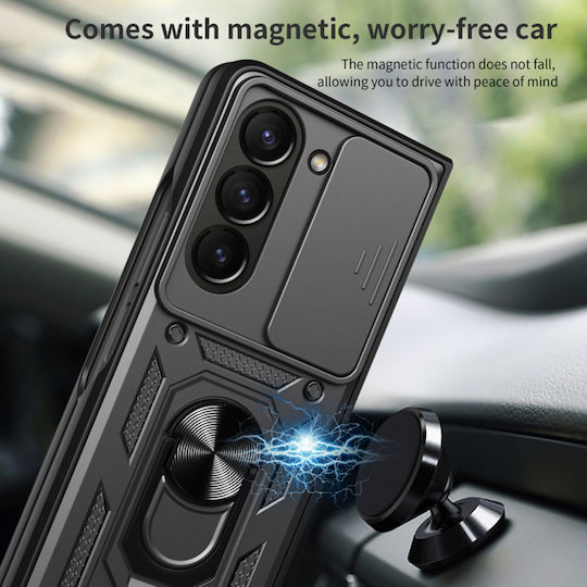 Techsuit Camshield Back Cover Plastic / Silicon Albastru (Galaxy Z Fold6)
