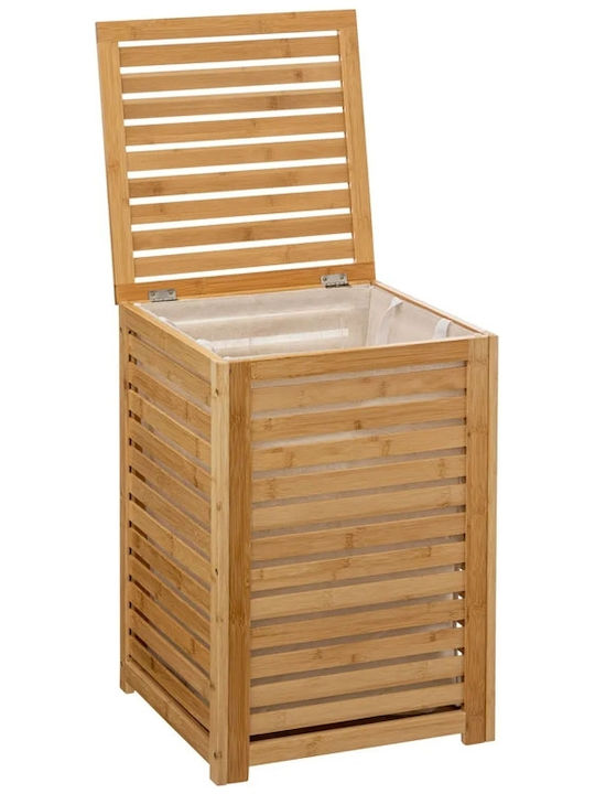 Atmosphera Καλάθι Απλύτων Bamboo 65lt με Καπάκι 40x40x58cm Καφέ