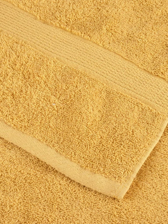 vidaXL Prosop De Corp 80x200cm Aurii 4 Bucăți Greutate 600gr/m²