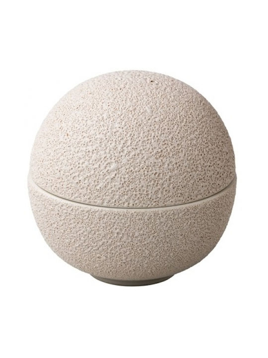 Raw Ceramic Salad Bowl Beige 15.8x15.8x8cm