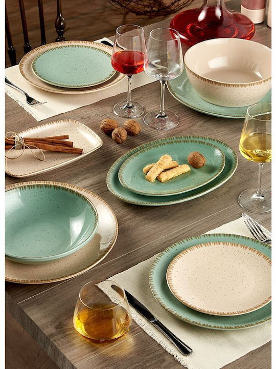 XM-Casa Porcelain Salad Bowl Beige 23x23cm 6pcs