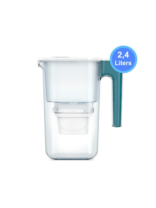 Aqua Optima Perfect Pour Blue Plastic Jug with Filter