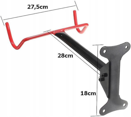 Wall Mount Bicycle Holder Maximum Weight Capacity 30 Kg Aria Trade