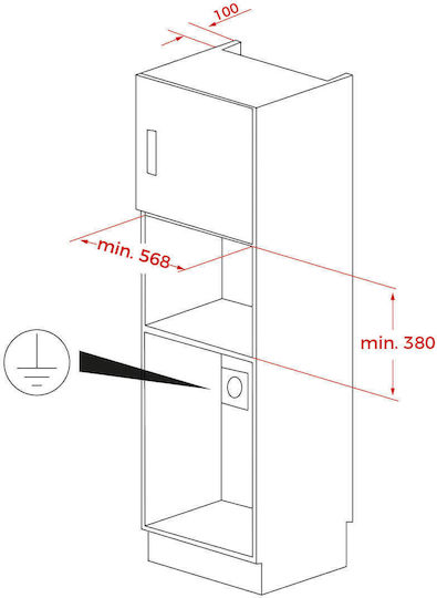 Teka ML 82-G1 BIS L INFINITY G1 Εντοιχιζόμενος Φούρνος Μικροκυμάτων με Grill 21lt Μαύρος