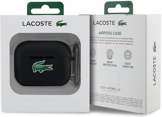 Lacoste Croc Logo Калъф с кука в Черен цвят за Apple AirPods Pro 2