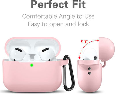 Techsuit Hülle Silikon in Rosa Farbe für Apple AirPods Pro