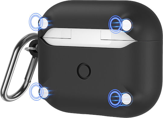 ESR Halolock Magsafe Soft Hülle Kunststoff mit Haken in Schwarz Farbe für Apple AirPods 3