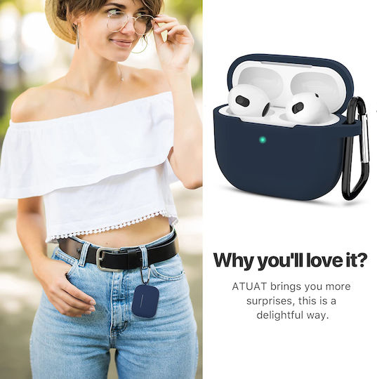 Techsuit Θήκη Σιλικόνης σε Navy Μπλε χρώμα για Apple AirPods 3