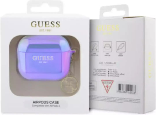Guess Charm Калъф в Лилав цвят за Apple AirPods 3