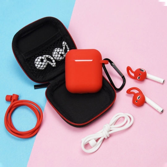 Sonique Drop Proof Set with Hook in Black color for Apple AirPods 1 / AirPods 2