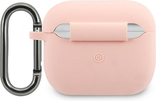 Lacoste Калъф с кука в Розов цвят за Apple AirPods 3