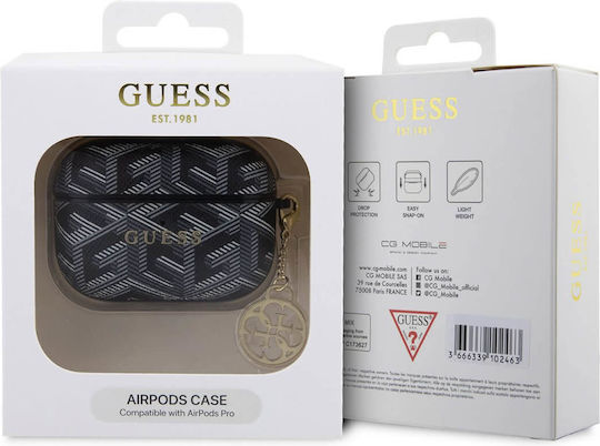 Guess GCube Charm Hülle Silikon in Schwarz Farbe für Apple AirPods Pro