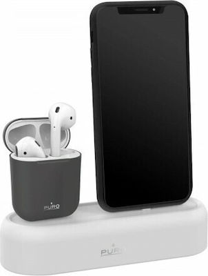 Puro Icon Charging Desk Holder Charging Station in Gray color for Apple AirPods 1 / AirPods 2