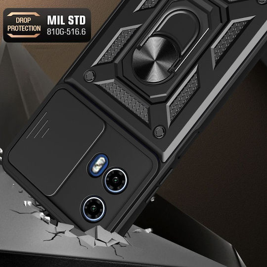 Tech-Protect Camshield Pro Umschlag Rückseite Metallisch Schwarz (Moto G85)