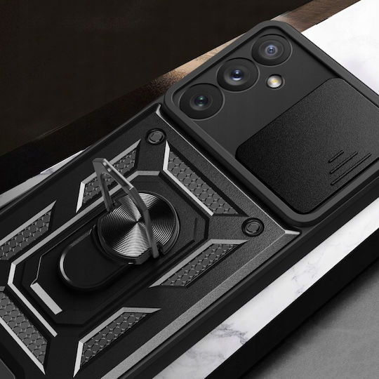 Techsuit CamShield Umschlag Rückseite Kunststoff / Silikon Schwarz (Galaxy A35 5G)