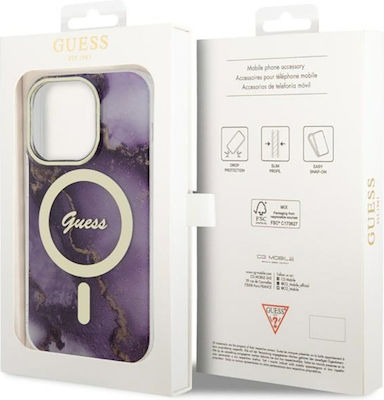 Guess Marble Back Cover Πλαστικό / Σιλικόνης Ανθεκτικό Χρυσό (iPhone 14 Pro)