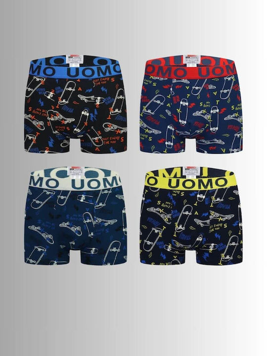 Uomo Set of Kids' Boxers Multicolour 4pcs Uomo Set of Kids' Boxers Multicolour 4pcs