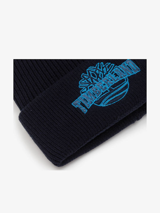 Kids Beanie Knitted Blue