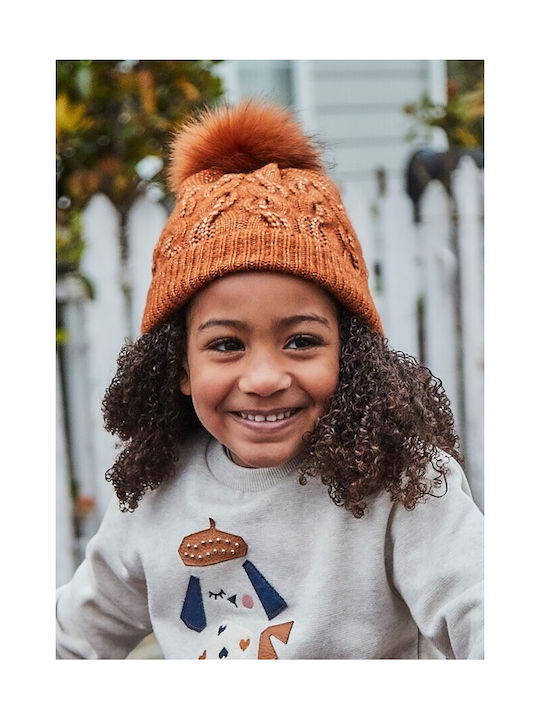 Mayoral Kids Beanie Knitted Brown