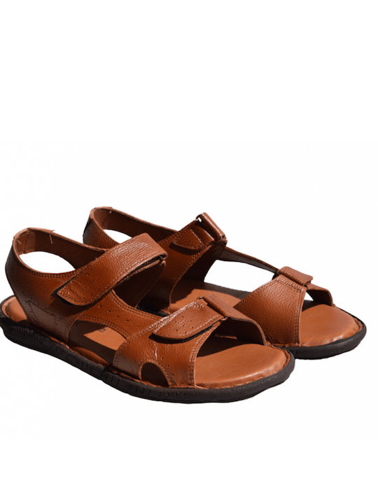 Gale Leder Herrensandalen in Tabac Braun Farbe