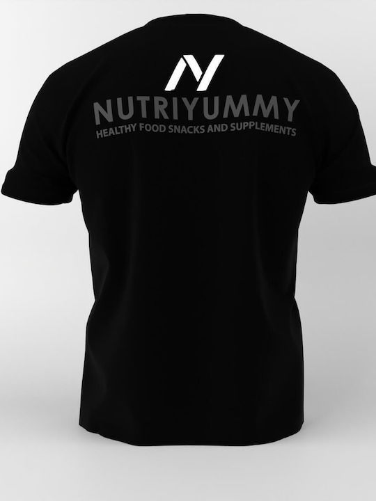 Nutriyummy Men's Athletic T-shirt Short Sleeve BLACK