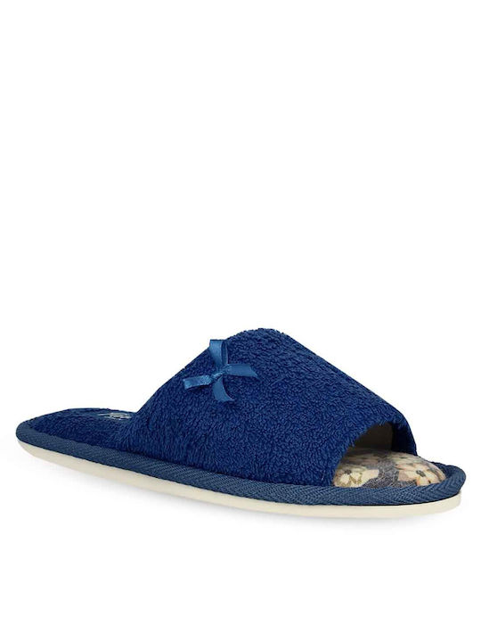 Parex Terry Winter Women's Slippers in Blue color