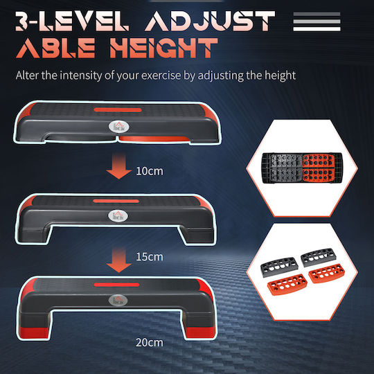 HomCom Aerobic Stepper with Adjustable Height