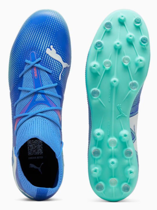 Puma 7 Match MG Ψηλά Ποδοσφαιρικά Παπούτσια με Τάπες Μπλε