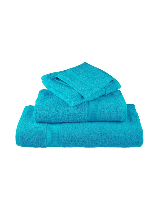 vidaXL Bath Towel 100x200cm Turquoise 4 Pieces Weight 600gsm