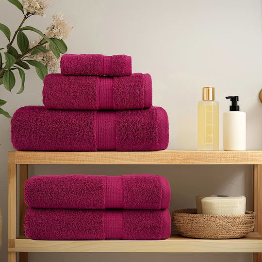 vidaXL Set 10 Hotel Pool and Beach Towels 200x100 cm 600gsm Burgundy