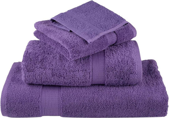 vidaXL Set 10 Hotel Bathroom Towels 150x100 cm 600gsm Purple