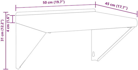 vidaXL Heavy-Duty Stainless Steel Shelf Brackets Silver 23.5x25mm 4pcs 30303
