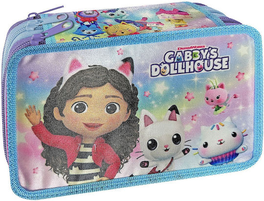 Gabby's Dollhouse Pencil Case Full with 3 Compartments Multicolored