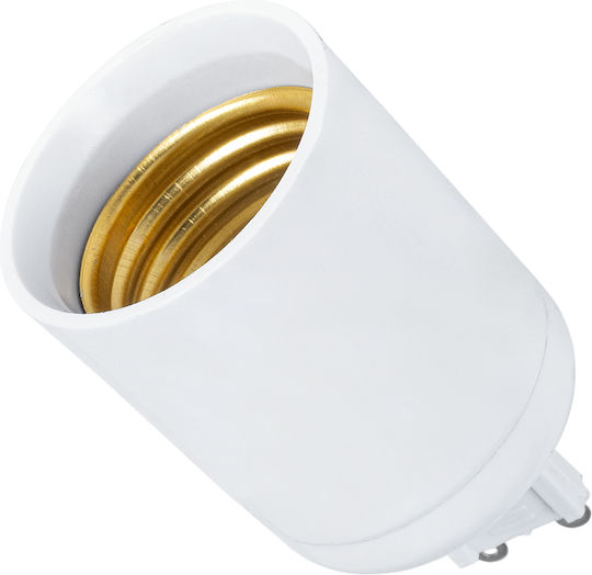 GloboStar Socket Adapter from G9 to E27 in White color Set 1pcs 78968