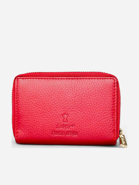 Small Leather Women's Wallet Classic with RFID Red