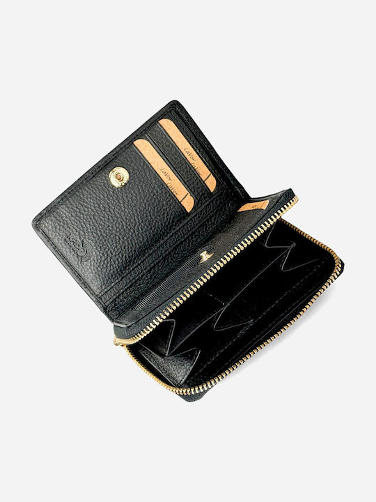 Small Leather Women's Wallet Classic with RFID Black