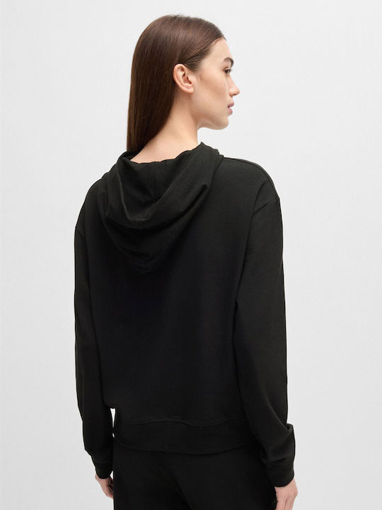 Shuffle Women's Sweatshirt Hooded Black