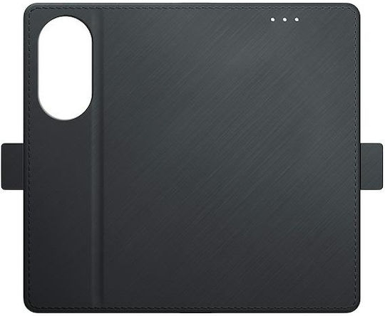 3MK Wallet Δερματίνης / Tempered Glass Μαύρο (Oppo Reno10 Pro)