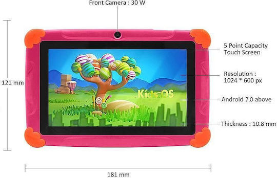 Nubi Wintouch K77 7" Tablet (1GB/8GB) Ροζ