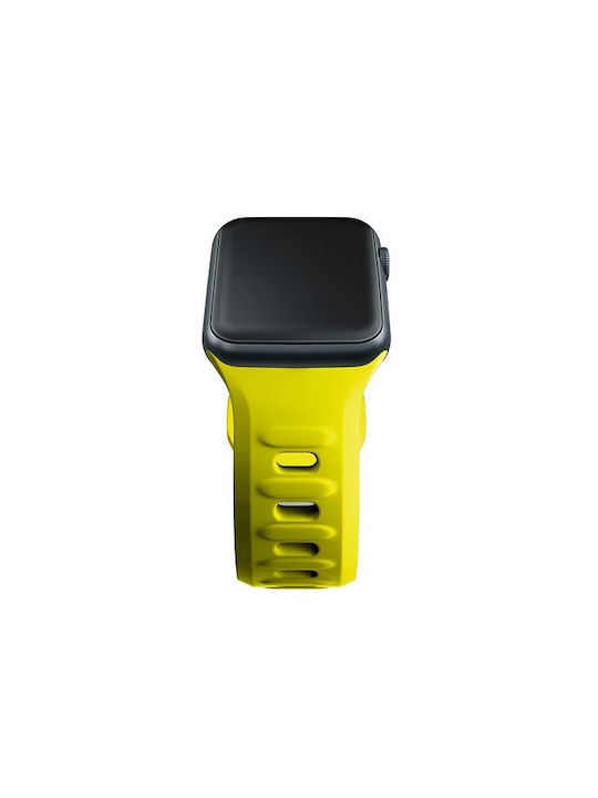 3MK Curea Silicon cu Pin Galben (Apple Watch 44/45/46mm/Ultra 49mm)