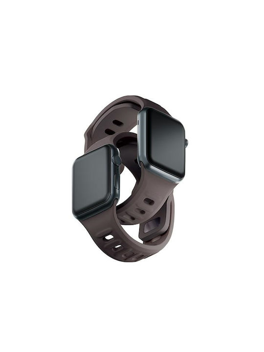 3MK Каишка Силикон с Pin Кафяв (Apple Watch 38/40/41/42mm)