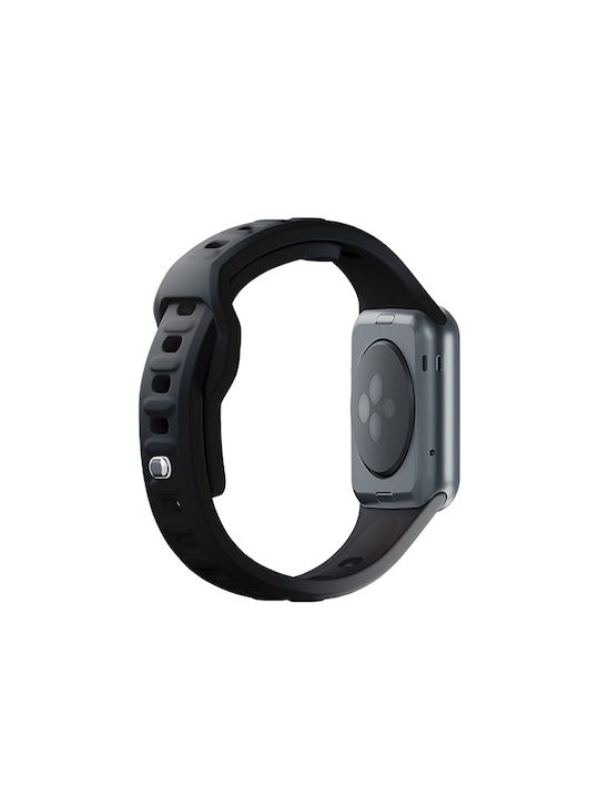 3MK Armband Silikon mit Pin Schwarz (Apple Watch 44/45/46mm/Ultra 49mm)