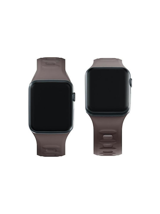 3MK Каишка Силикон с Pin Кафяв (Apple Watch 38/40/41/42mm)