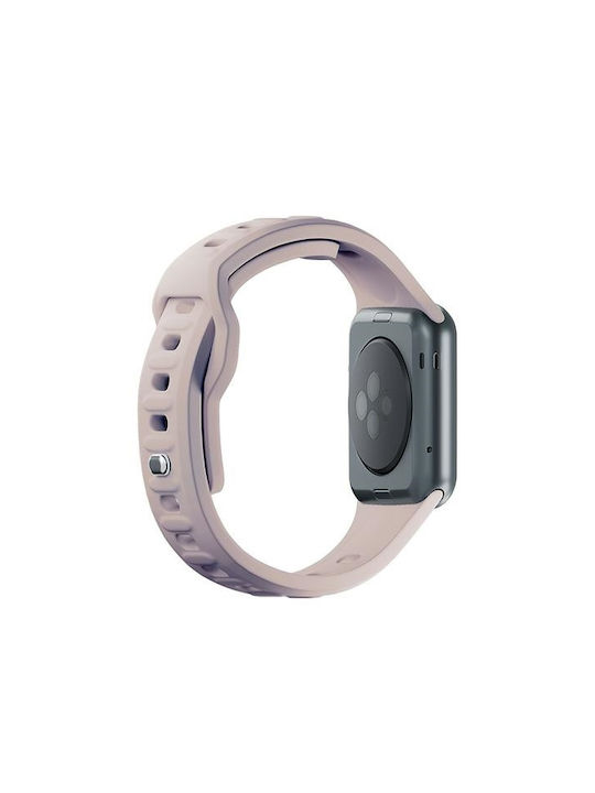 3MK Armband Silikon mit Pin Rosa (Apple Watch 44/45/46mm/Ultra 49mm)