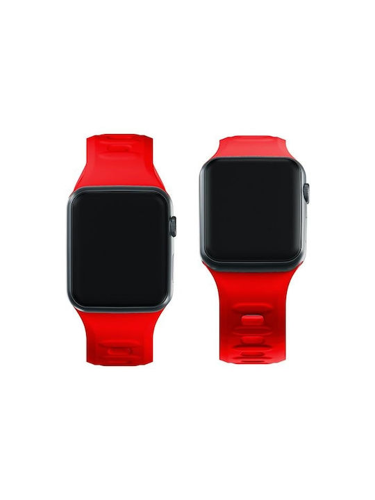 3MK Λουράκι Σιλικόνης με Pin Κόκκινο (Apple Watch 44/45/46mm/Ultra 49mm)