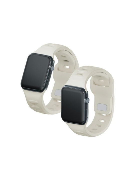 3MK Strap Silicone with Pin Beige (Apple Watch 44/45/46mm/Ultra 49mm)
