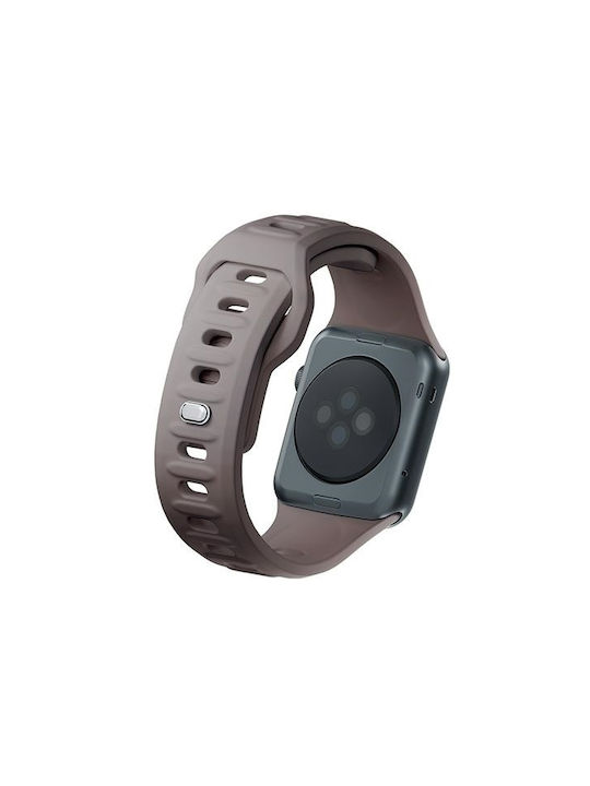 3MK Λουράκι Σιλικόνης με Pin Καφέ (Apple Watch 44/45/46mm/Ultra 49mm)