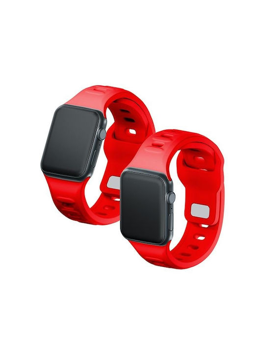 3MK Λουράκι Σιλικόνης με Pin Κόκκινο (Apple Watch 44/45/46mm/Ultra 49mm)