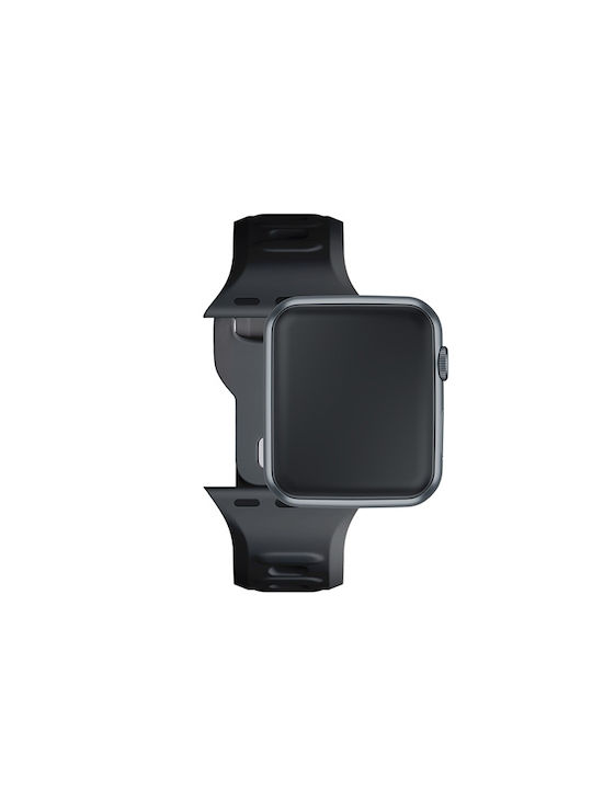 3MK Curea Silicon cu Pin Negru (Apple Watch 38/40/41/42mm)